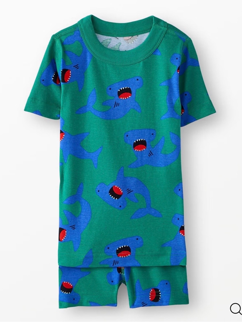 NEW Hanna Andersson Pajama Set in Hammerheads Blue and Green Kids' size 3T NWT